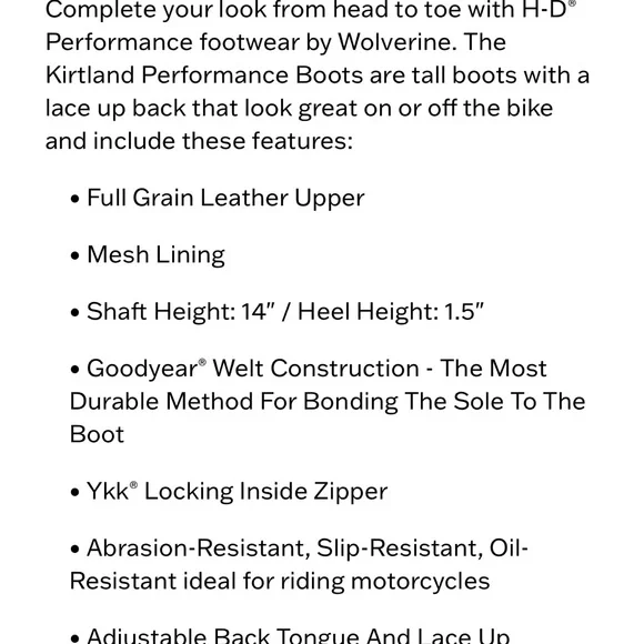 Harley-Davidson Black Leather Boots - Picture 6 of 6